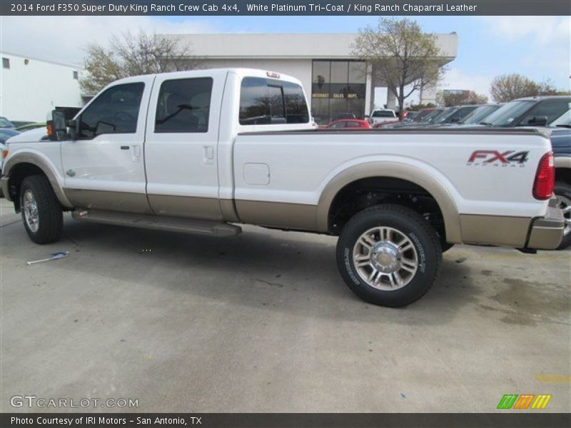 White Platinum Tri-Coat / King Ranch Chaparral Leather 2014 Ford F350 Super Duty King Ranch Crew Cab 4x4