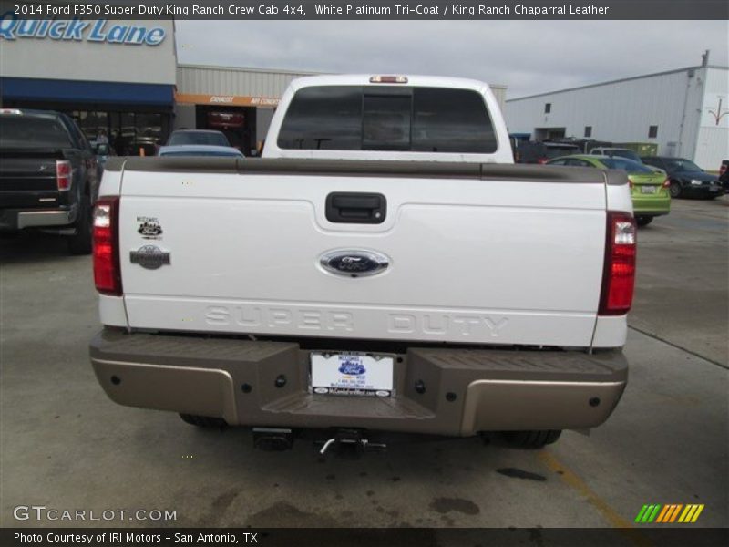 White Platinum Tri-Coat / King Ranch Chaparral Leather 2014 Ford F350 Super Duty King Ranch Crew Cab 4x4