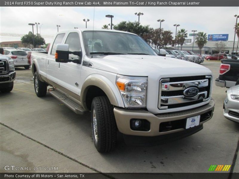 White Platinum Tri-Coat / King Ranch Chaparral Leather 2014 Ford F350 Super Duty King Ranch Crew Cab 4x4