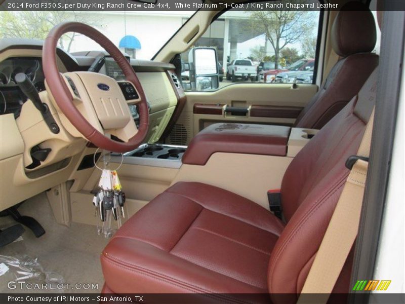 White Platinum Tri-Coat / King Ranch Chaparral Leather 2014 Ford F350 Super Duty King Ranch Crew Cab 4x4