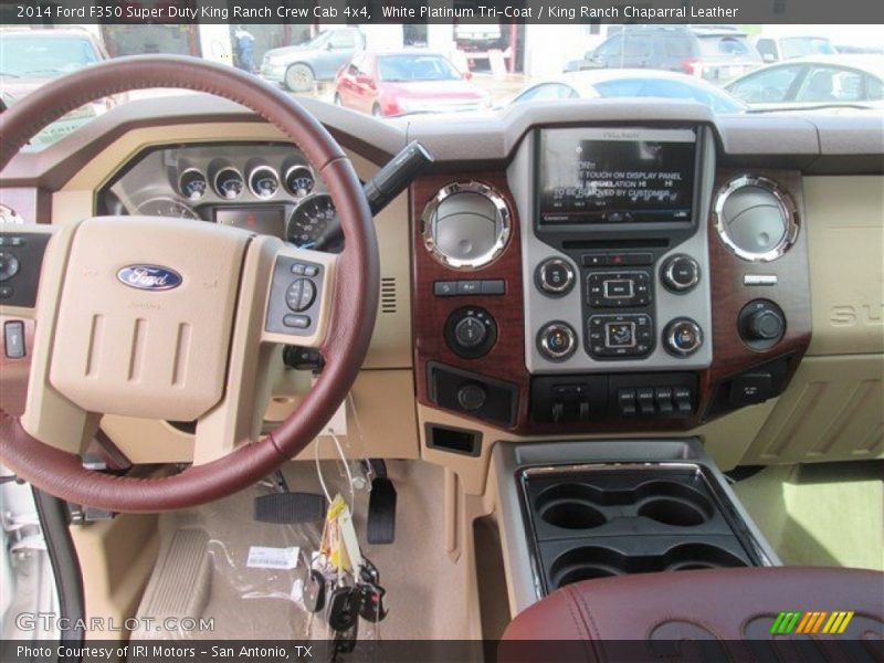 White Platinum Tri-Coat / King Ranch Chaparral Leather 2014 Ford F350 Super Duty King Ranch Crew Cab 4x4
