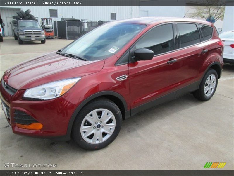 Sunset / Charcoal Black 2014 Ford Escape S