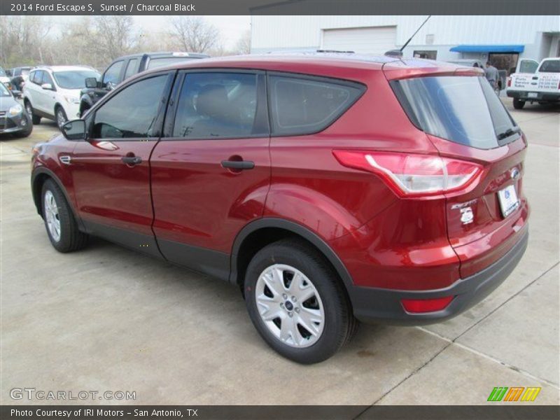 Sunset / Charcoal Black 2014 Ford Escape S