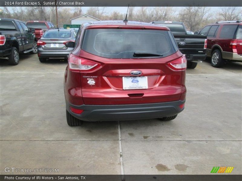 Sunset / Charcoal Black 2014 Ford Escape S