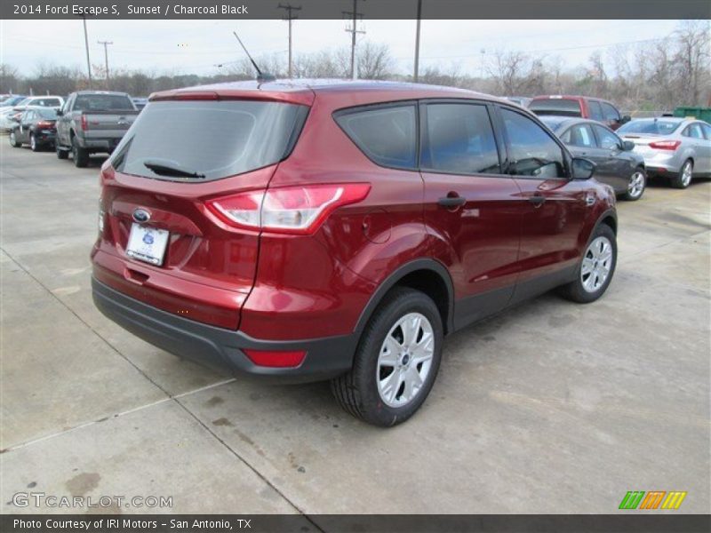 Sunset / Charcoal Black 2014 Ford Escape S