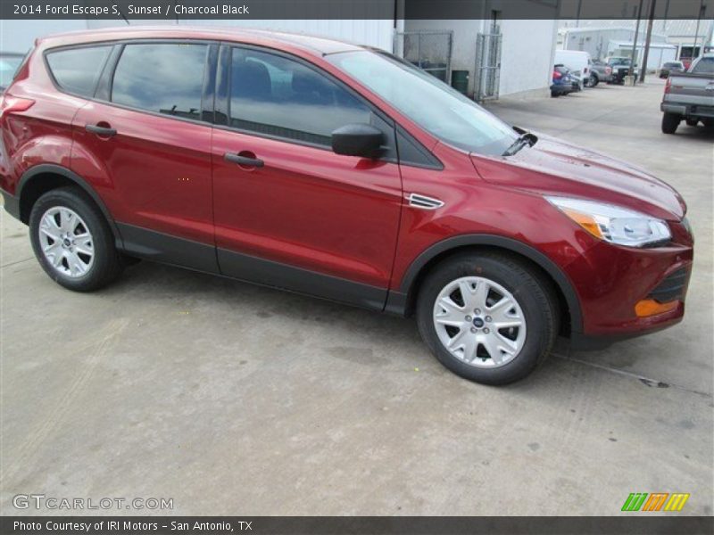Sunset / Charcoal Black 2014 Ford Escape S