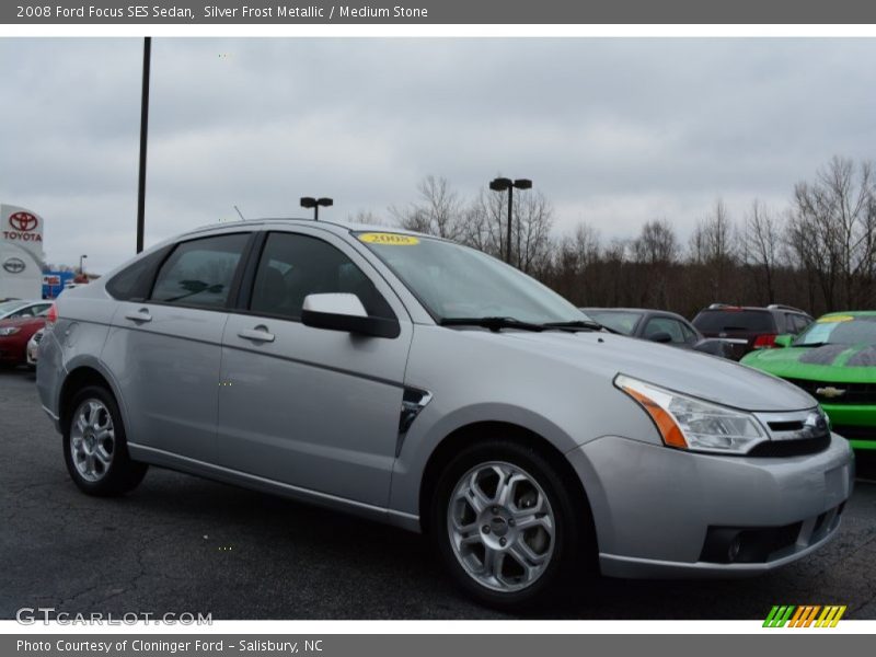 Silver Frost Metallic / Medium Stone 2008 Ford Focus SES Sedan