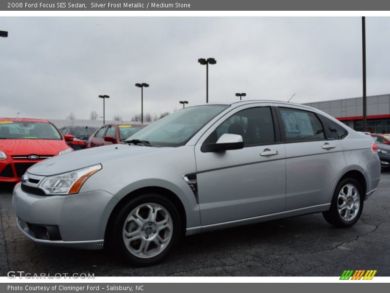 Silver Frost Metallic / Medium Stone 2008 Ford Focus SES Sedan