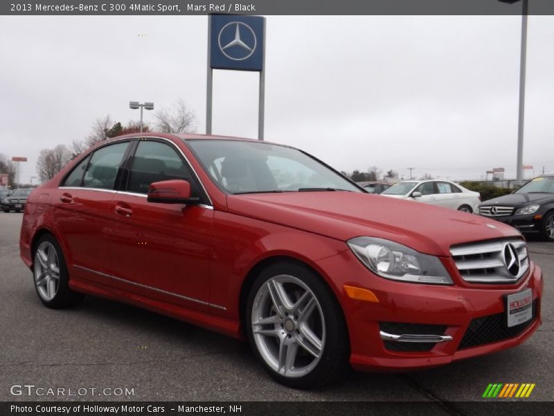 Mars Red / Black 2013 Mercedes-Benz C 300 4Matic Sport