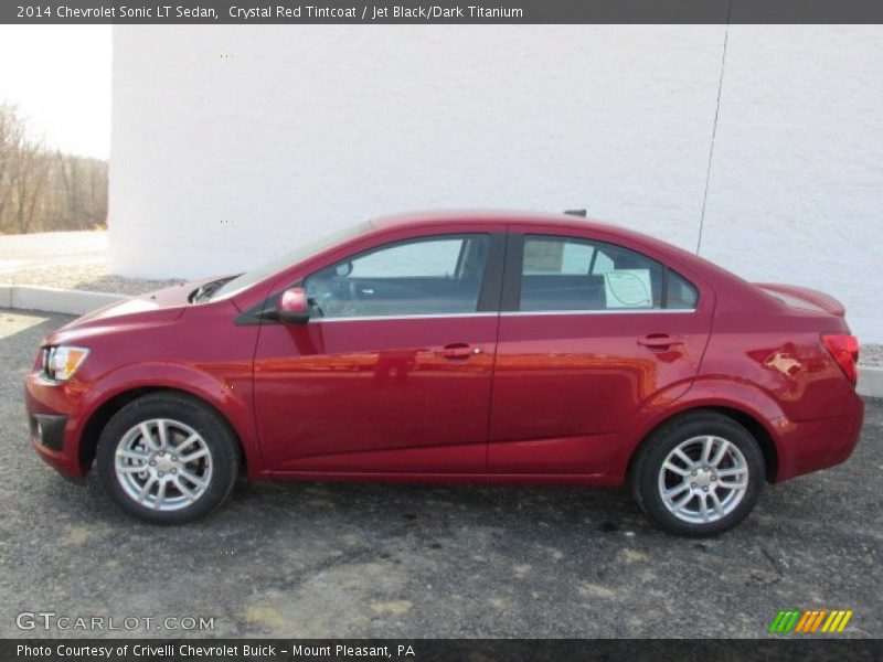 Crystal Red Tintcoat / Jet Black/Dark Titanium 2014 Chevrolet Sonic LT Sedan