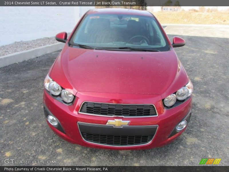 Crystal Red Tintcoat / Jet Black/Dark Titanium 2014 Chevrolet Sonic LT Sedan