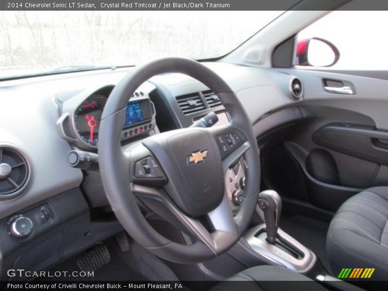 Crystal Red Tintcoat / Jet Black/Dark Titanium 2014 Chevrolet Sonic LT Sedan