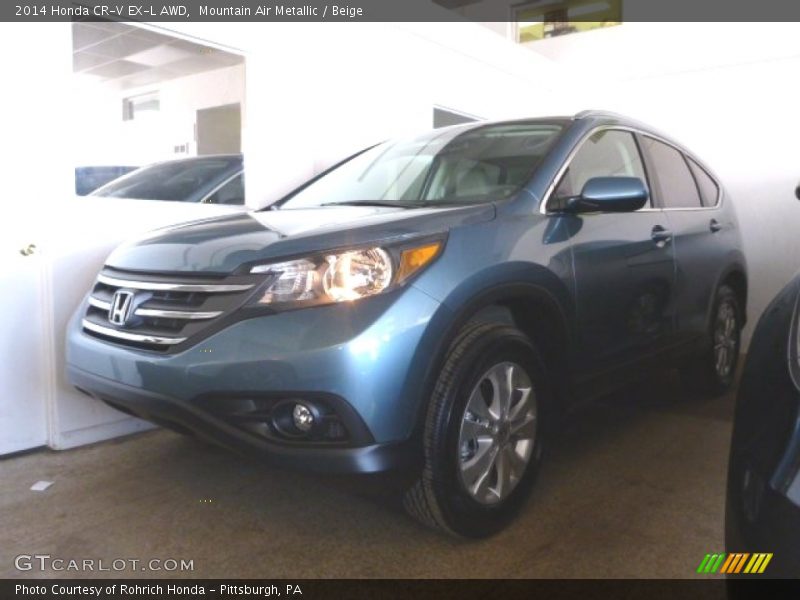 Mountain Air Metallic / Beige 2014 Honda CR-V EX-L AWD
