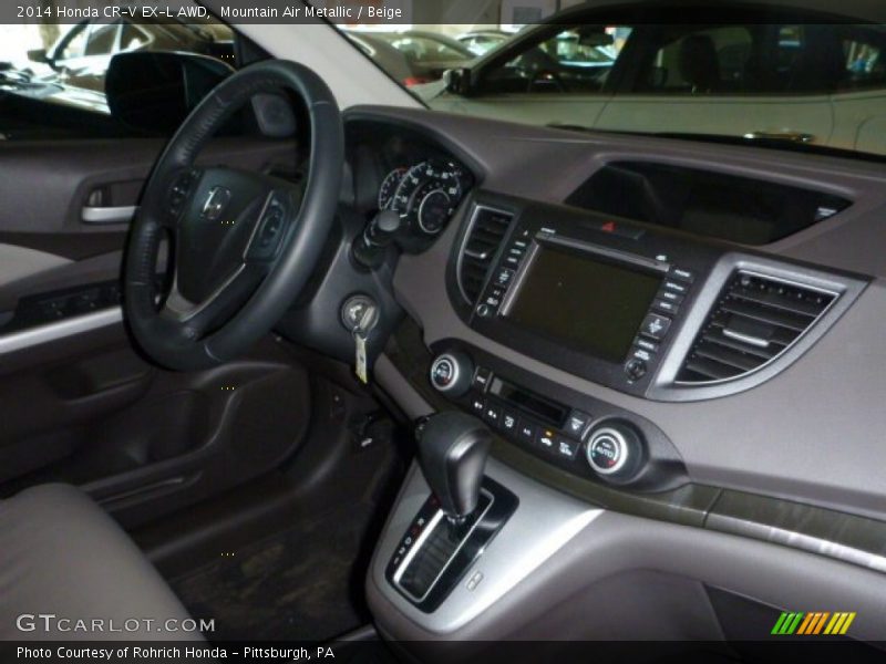 Mountain Air Metallic / Beige 2014 Honda CR-V EX-L AWD