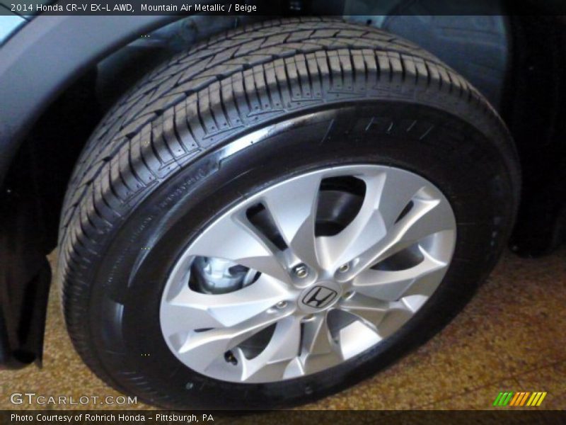 Mountain Air Metallic / Beige 2014 Honda CR-V EX-L AWD