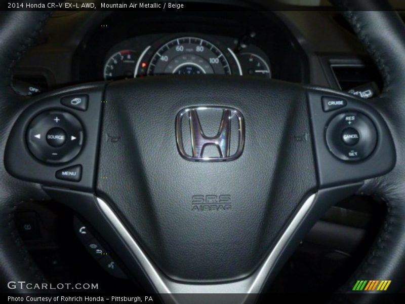 Mountain Air Metallic / Beige 2014 Honda CR-V EX-L AWD
