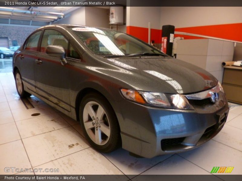 Urban Titanium Metallic / Black 2011 Honda Civic LX-S Sedan