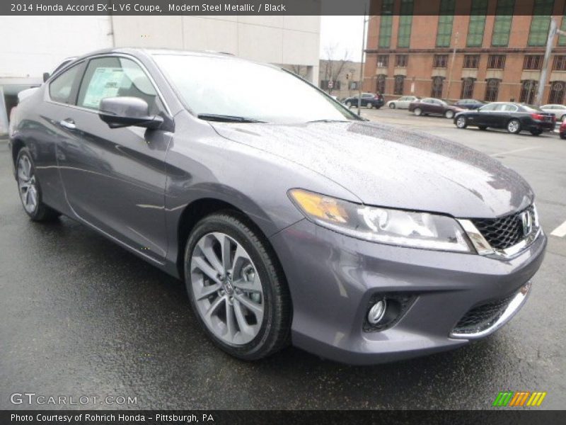 Modern Steel Metallic / Black 2014 Honda Accord EX-L V6 Coupe