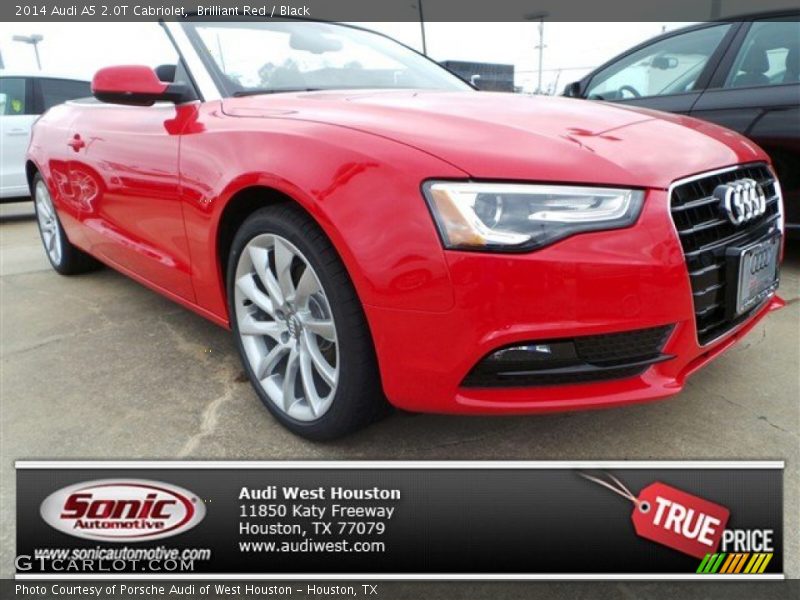 Brilliant Red / Black 2014 Audi A5 2.0T Cabriolet