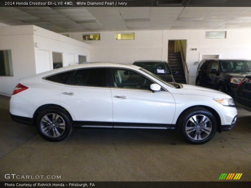 White Diamond Pearl / Ivory 2014 Honda Crosstour EX-L V6 4WD