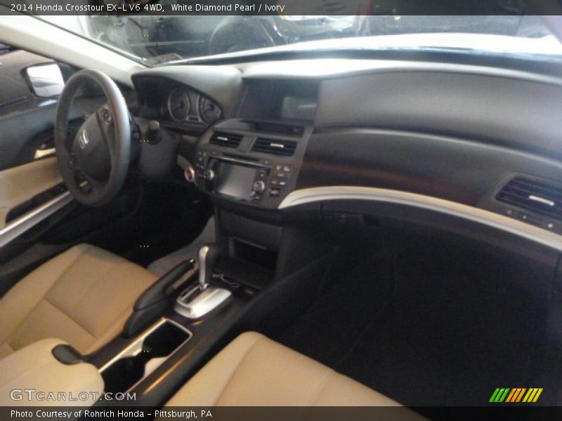 White Diamond Pearl / Ivory 2014 Honda Crosstour EX-L V6 4WD