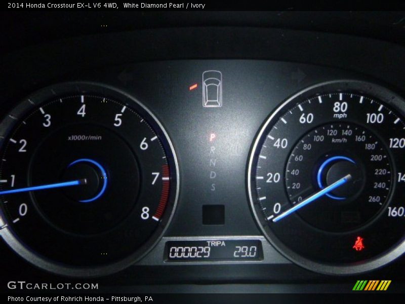 White Diamond Pearl / Ivory 2014 Honda Crosstour EX-L V6 4WD