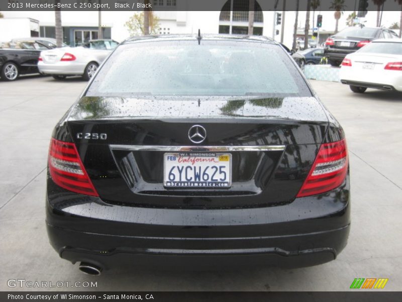 Black / Black 2013 Mercedes-Benz C 250 Sport