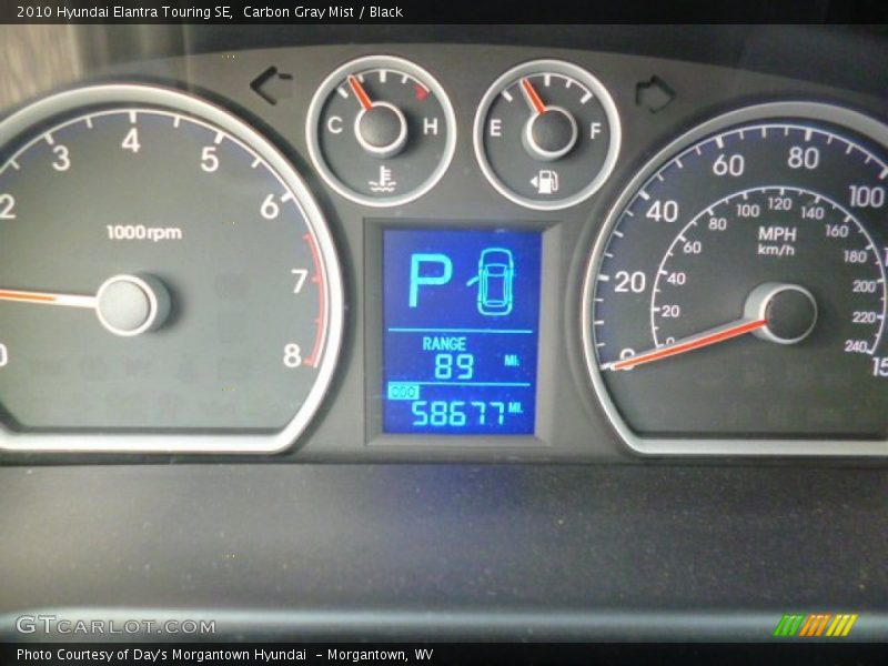 Carbon Gray Mist / Black 2010 Hyundai Elantra Touring SE