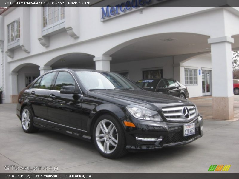 Black / Black 2013 Mercedes-Benz C 250 Sport