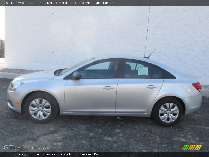 Silver Ice Metallic / Jet Black/Medium Titanium 2014 Chevrolet Cruze LS
