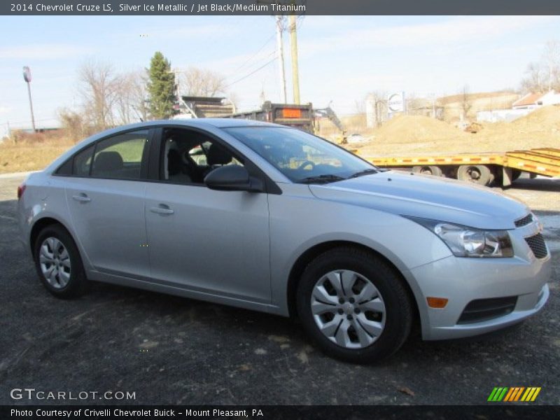 Silver Ice Metallic / Jet Black/Medium Titanium 2014 Chevrolet Cruze LS