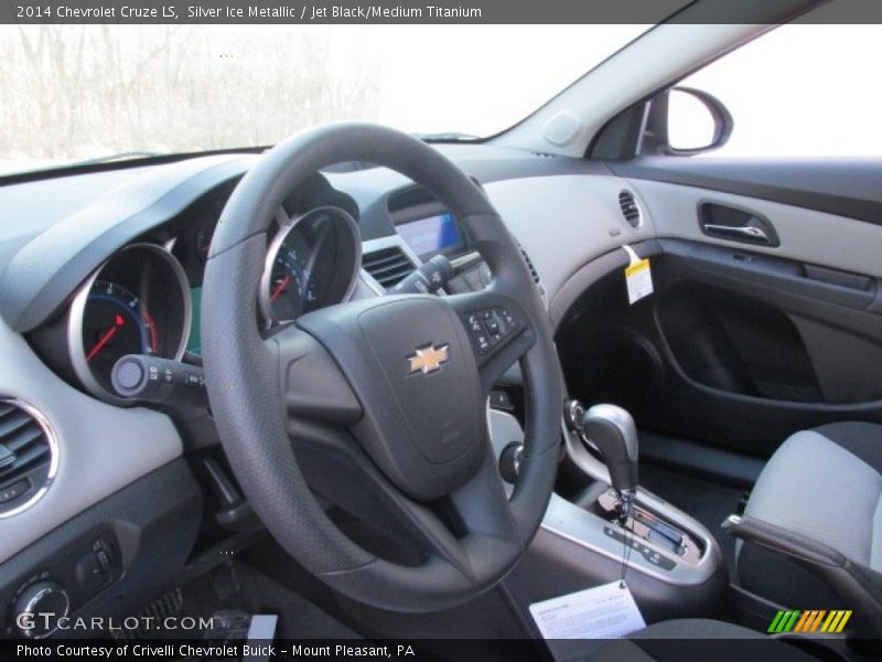 Silver Ice Metallic / Jet Black/Medium Titanium 2014 Chevrolet Cruze LS