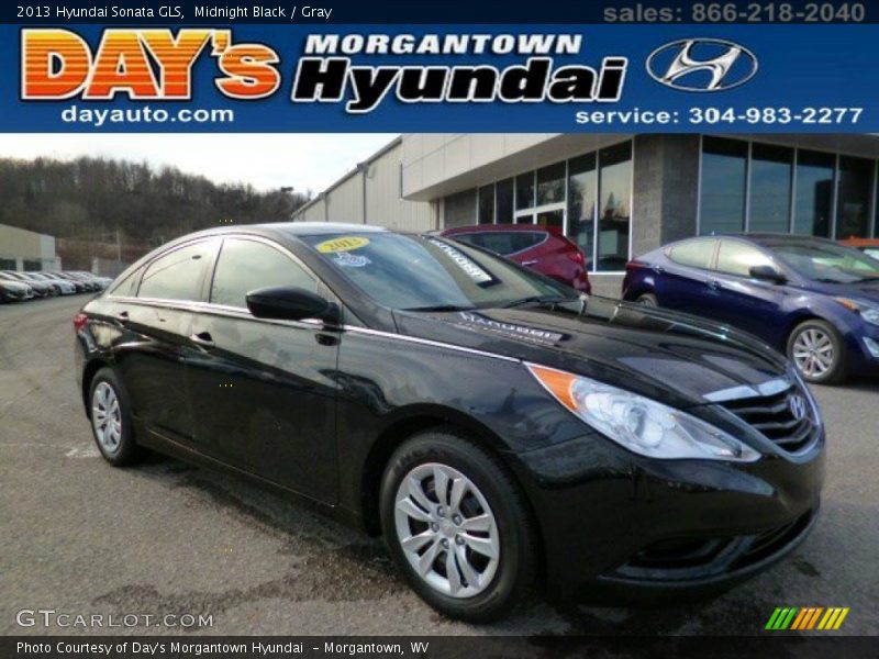 Midnight Black / Gray 2013 Hyundai Sonata GLS