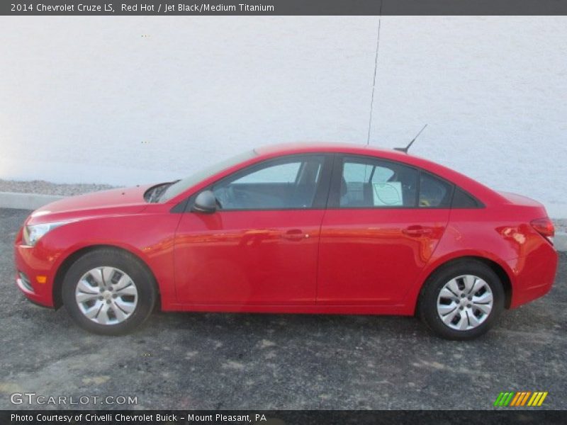 Red Hot / Jet Black/Medium Titanium 2014 Chevrolet Cruze LS