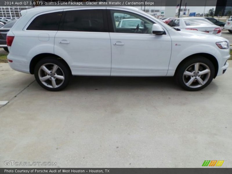 Glacier White Metallic / Cardamom Beige 2014 Audi Q7 3.0 TFSI quattro S Line Package
