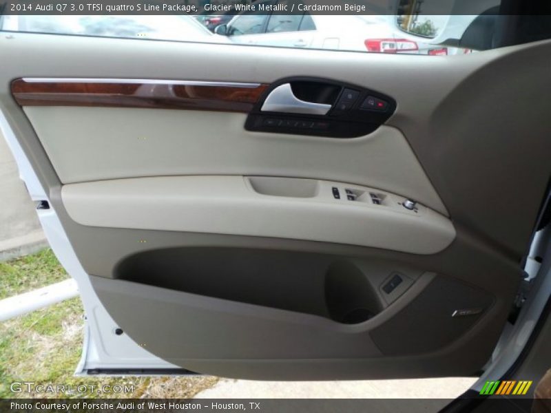 Glacier White Metallic / Cardamom Beige 2014 Audi Q7 3.0 TFSI quattro S Line Package