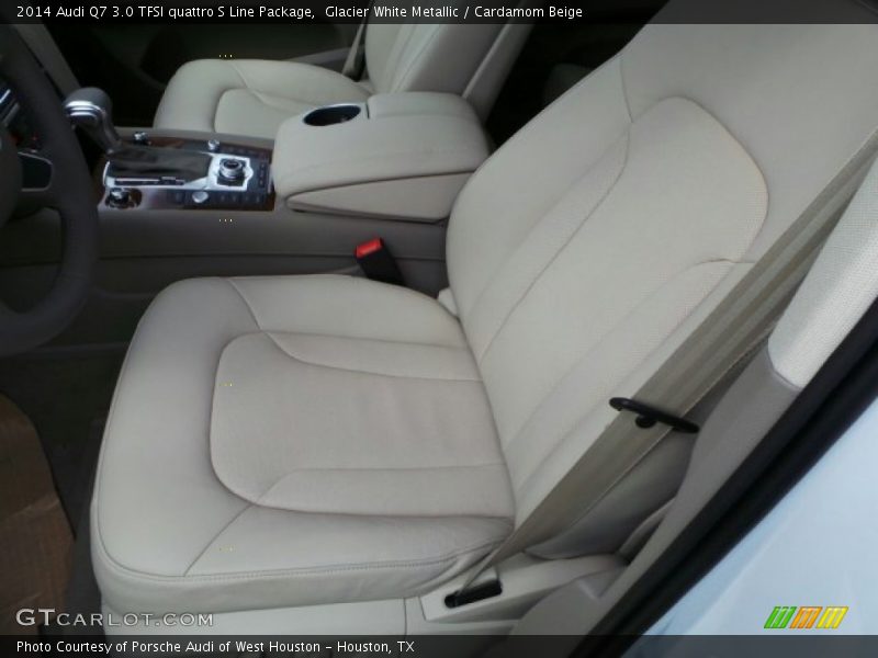 Glacier White Metallic / Cardamom Beige 2014 Audi Q7 3.0 TFSI quattro S Line Package