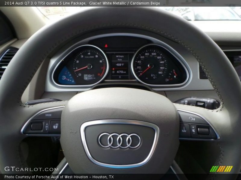 Glacier White Metallic / Cardamom Beige 2014 Audi Q7 3.0 TFSI quattro S Line Package