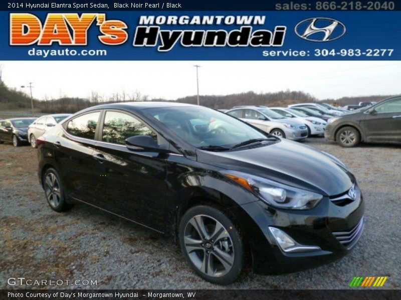 Black Noir Pearl / Black 2014 Hyundai Elantra Sport Sedan