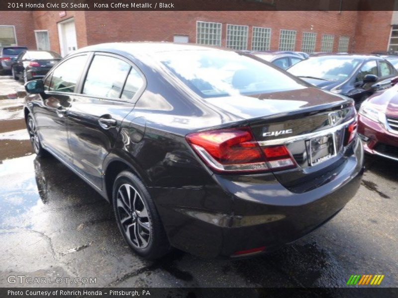 Kona Coffee Metallic / Black 2014 Honda Civic EX Sedan