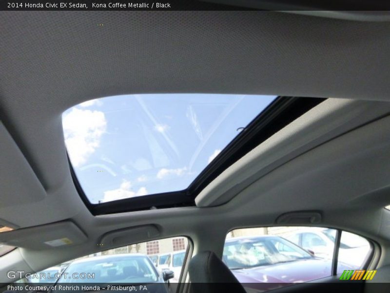 Kona Coffee Metallic / Black 2014 Honda Civic EX Sedan