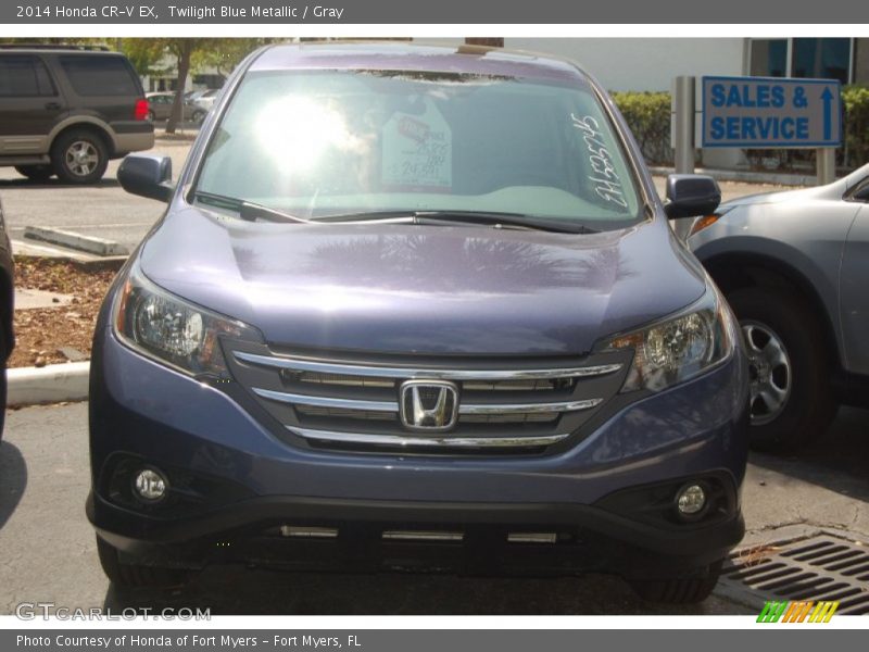 Twilight Blue Metallic / Gray 2014 Honda CR-V EX