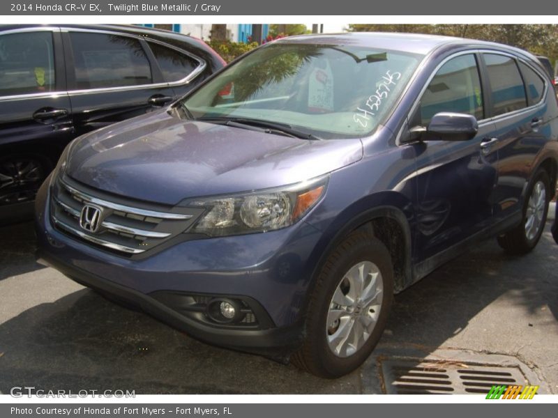 Twilight Blue Metallic / Gray 2014 Honda CR-V EX