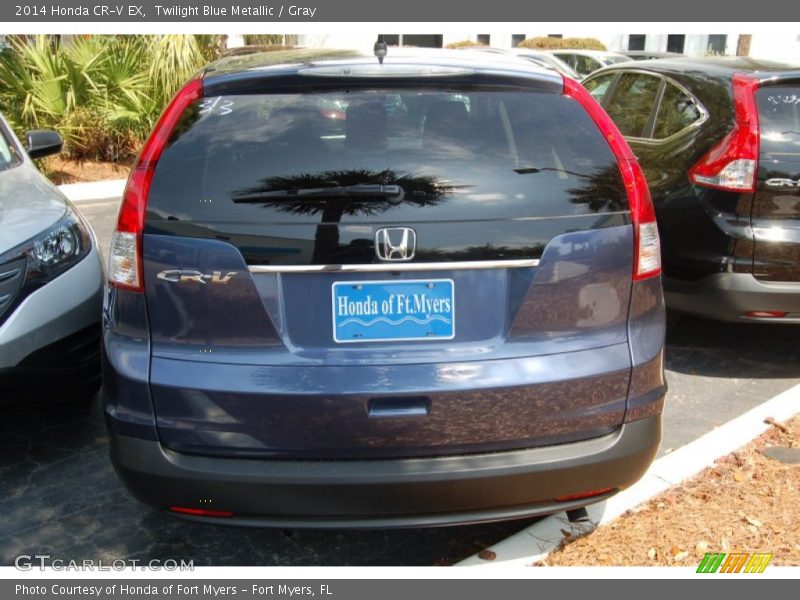 Twilight Blue Metallic / Gray 2014 Honda CR-V EX