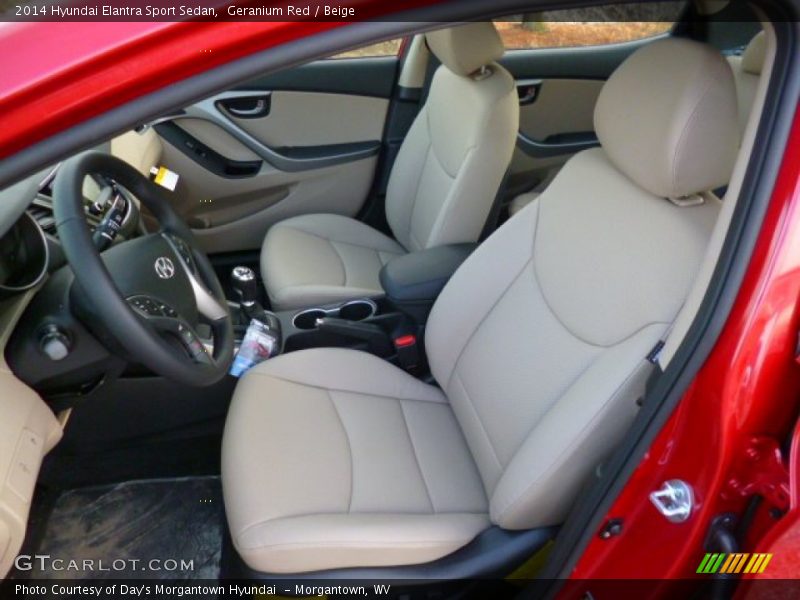 Front Seat of 2014 Elantra Sport Sedan