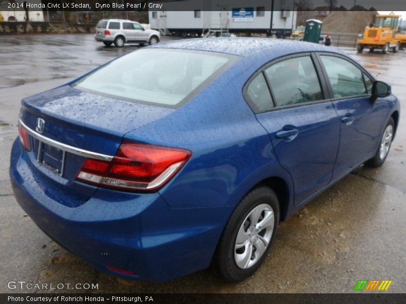 Dyno Blue Pearl / Gray 2014 Honda Civic LX Sedan