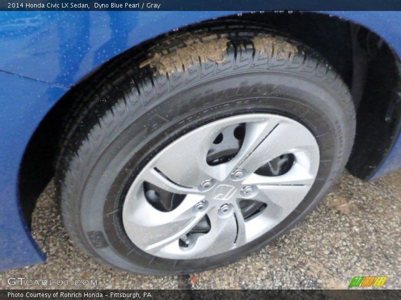 Dyno Blue Pearl / Gray 2014 Honda Civic LX Sedan