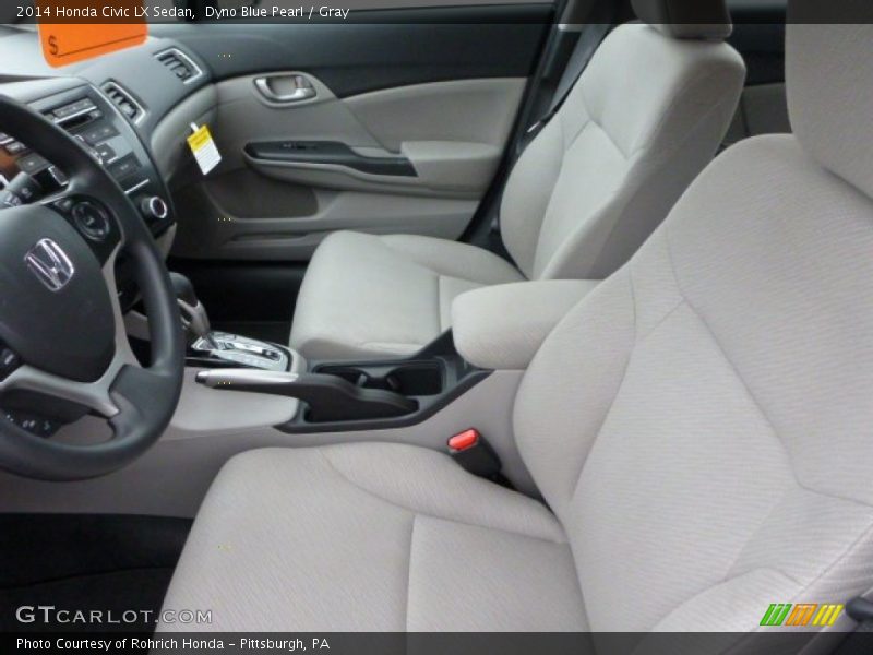 Dyno Blue Pearl / Gray 2014 Honda Civic LX Sedan