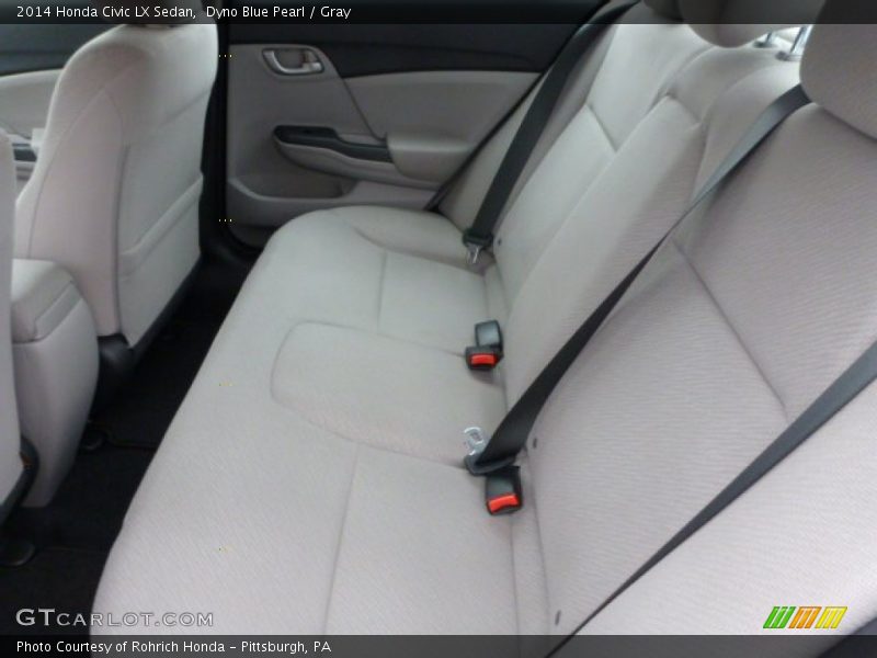 Dyno Blue Pearl / Gray 2014 Honda Civic LX Sedan
