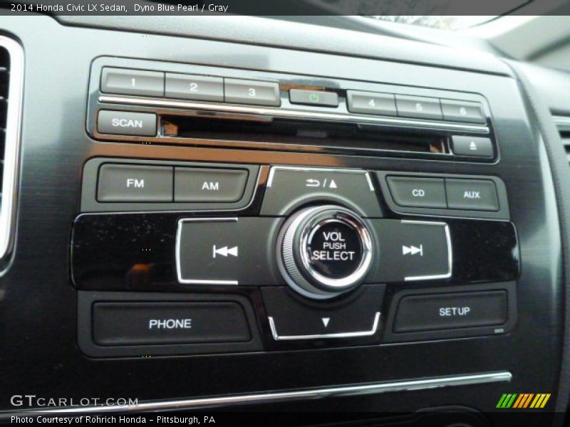 Dyno Blue Pearl / Gray 2014 Honda Civic LX Sedan